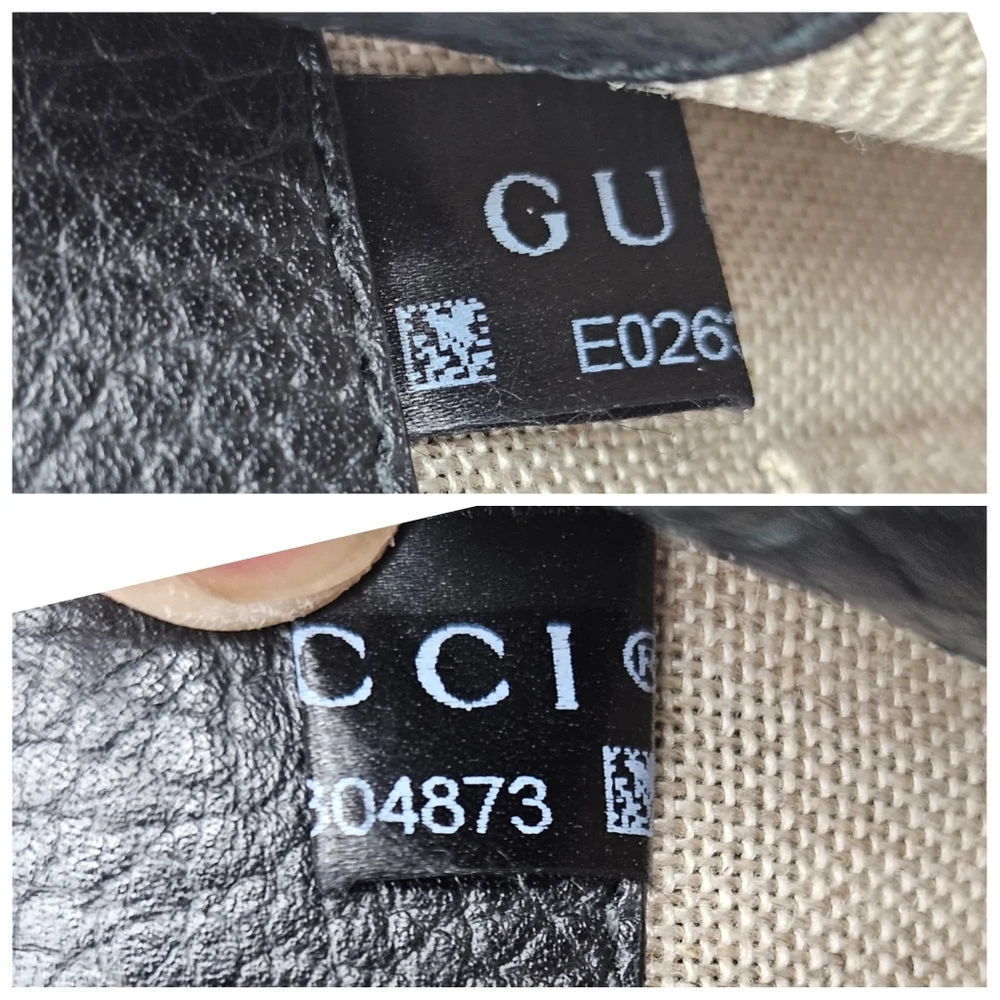 Authentic Gucci Interlocking G Shoulder Bag Black #4336M - Picture 8 of 10